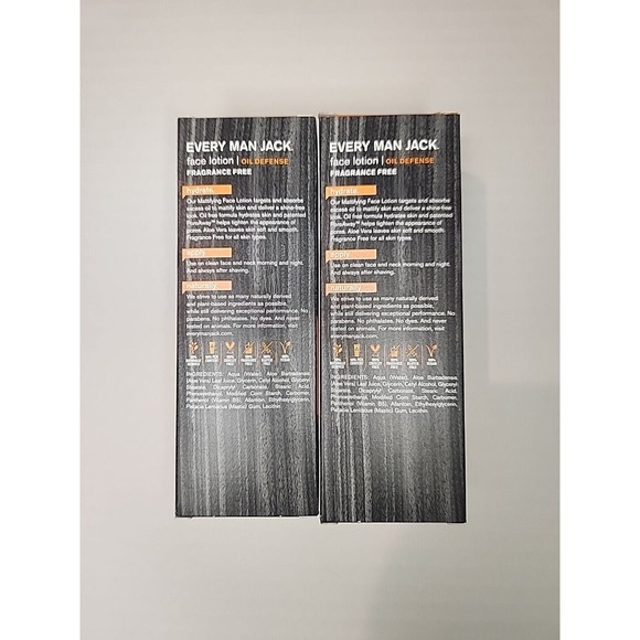 Every Man Jack Mattifying Face Lotion Oil Defense 2.5 oz Lot of 2 - Picture 2 of 2